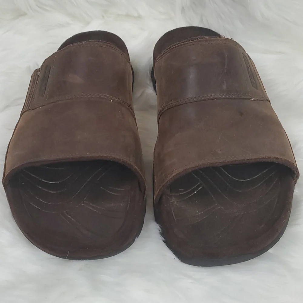 Teva men waterproof sandals shoes brown leather size 13